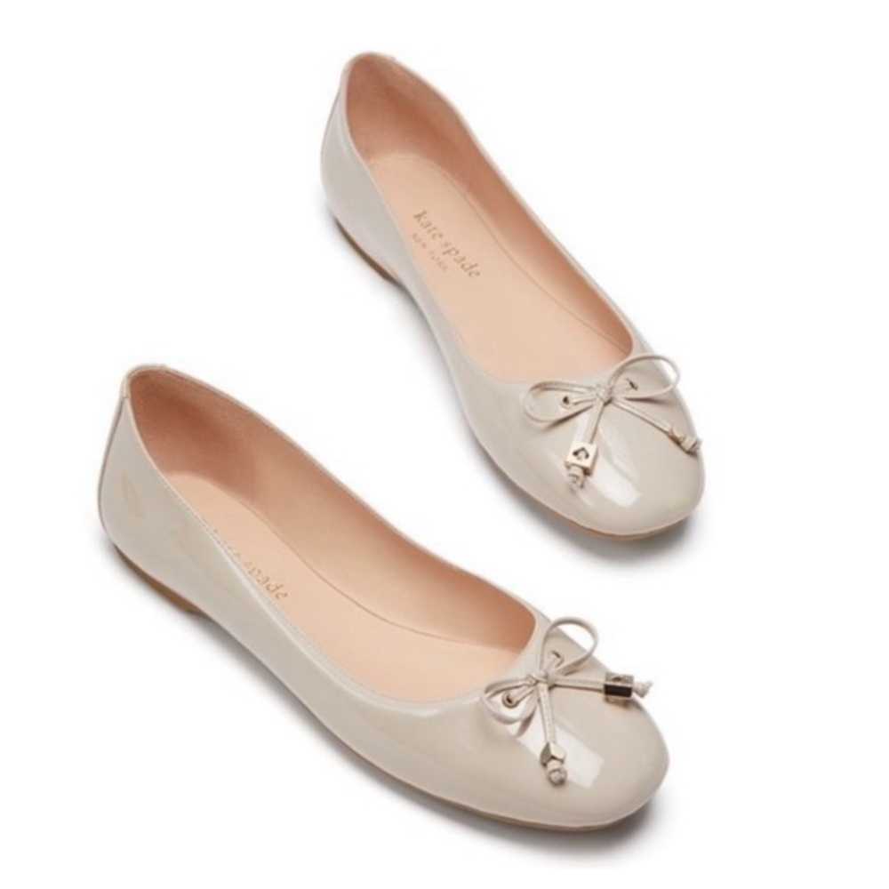 Kate Spade Cream Flats with Bow